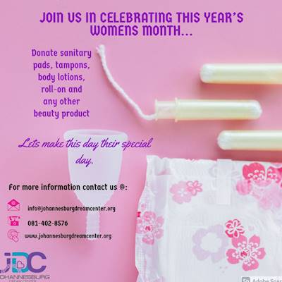 Help Johannesburg Dream Center NPC by donating sanitary pads and ...